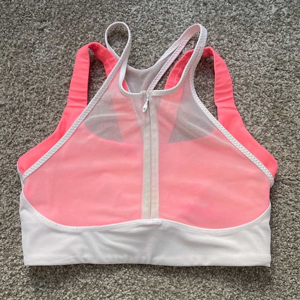lululemon athletica Pink & White Racerback Sports Bra